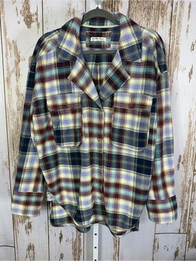 We The Free, Plaid Flannel Shacket. Size Small. Oversized. Excellent condition!